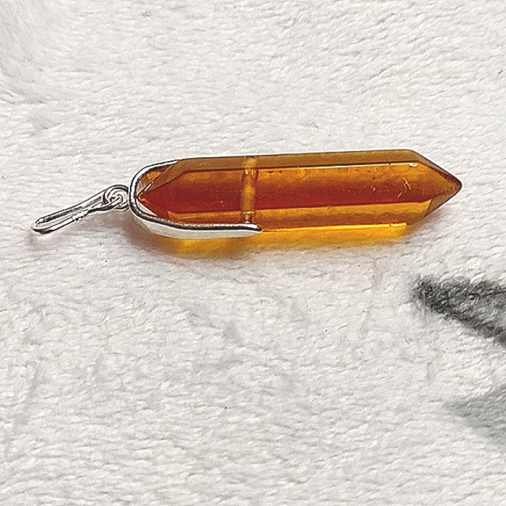 ALEX AND ANI Topaz Spike Pendant Charm (November)